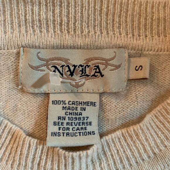 NVLA 100% CASHMERE BUDDHA SWEATER Y2K YOGA - Picture 7 of 8